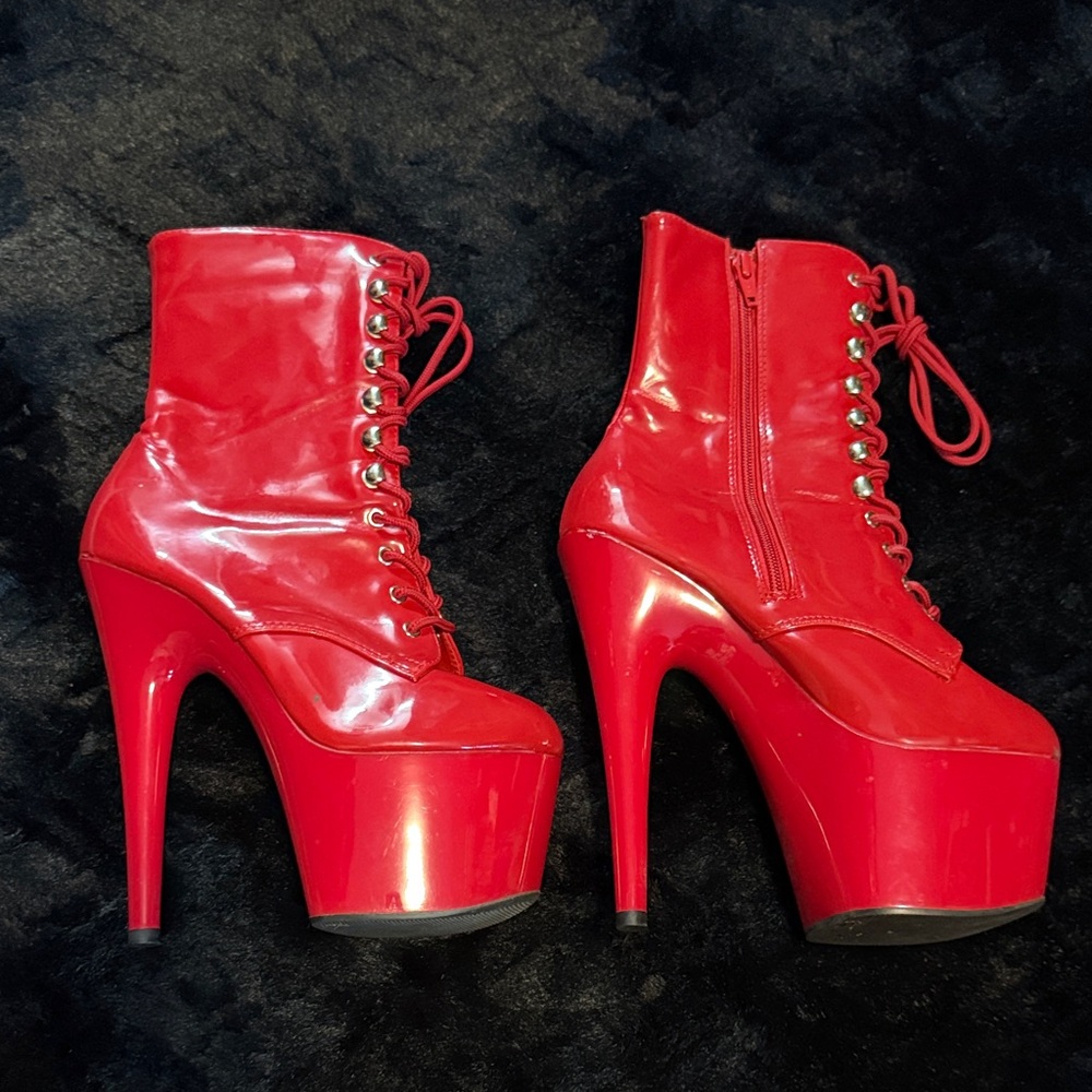 Pleaser Platform Lace-Up Boots